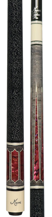 Meucci Century Series 2020GYPKBKWHC Pool Cue - Gray - Pink - Black/White Wrap with Carbon Shaft