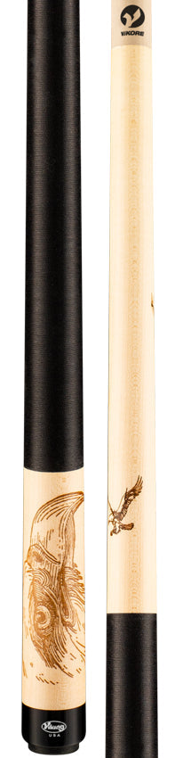 Viking DE0400 Impero Series Play Cue - Khaki-Stained Maple with Fire Branded Eagle