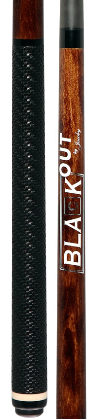 Jacoby JACBKOUTBCSGBR BlaCkOut Carbon Fiber Straight Break Cue - Brown with Wrap