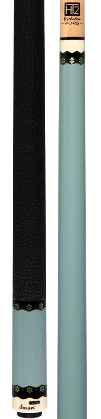 Fury CA9 Pool Cue with Sharkskin Leather Wrap - Metallic Gray
