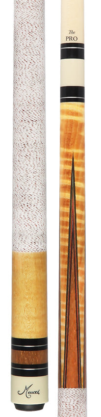 Meucci ECHO-1 Pool Cue - Curly Maple with Tulipwood Points and "The Pro" Shaft