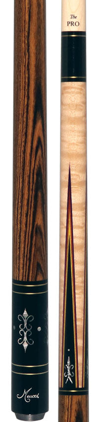Meucci Natural Wood Series ANW3 Pool Cue - Birdseye Maple with Bocote