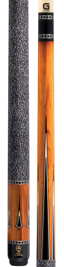 McDermott H751 H-Series Pool Cue - Cocobolo with Black and White Points with Irish Linen Wrap