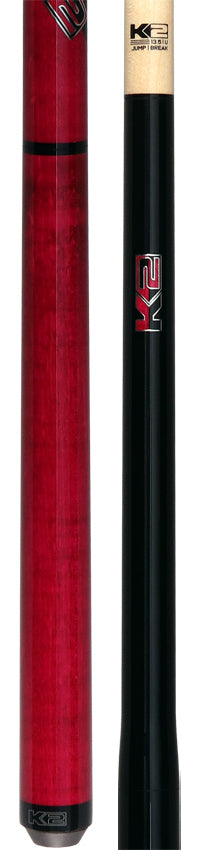 K2 Black Pink with Curly Maple 6 in 1 No Wrap Break/Jump Pool Cue