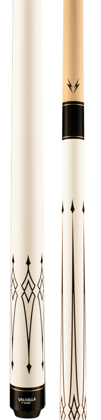 Valhalla Series VA221 White 12 Point Transfers High & Low Graphic Pool Cue