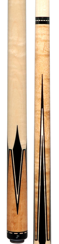 J Pechauer JP11T JP T Series Natural-Stained Maple with Sim. Ebony Inlays No Wrap Pool Cue