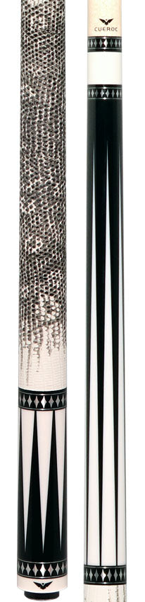 Cueroc CR-B01 Pterosaur 1 Pool Cue - Dymond Ebony Wood with White