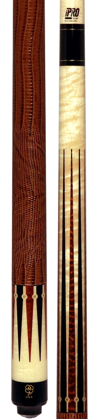 McDermott MCD50F 50th Anniversary Series Pool Cue - Birdseye Maple with Snakewood and Ebony Points with G-Core Shaft and Commemorative 1x1 Case