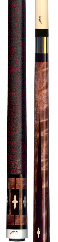 Joss Dark Stained Maple with Black Points and Maple Inlays Pool Cue - JC20-53
