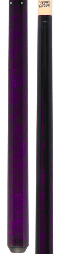 K2 KLSPPL Radial Pool Cue - Purple Sneaky Pete with 11.75mm LD Shaft