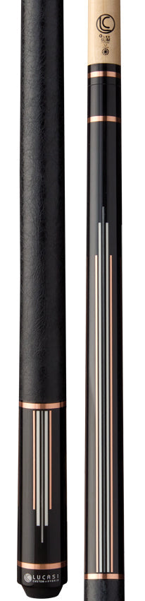 Lucasi Custom LCAD02 Art Deco Series Pool Cue - Rose Gold & Silver