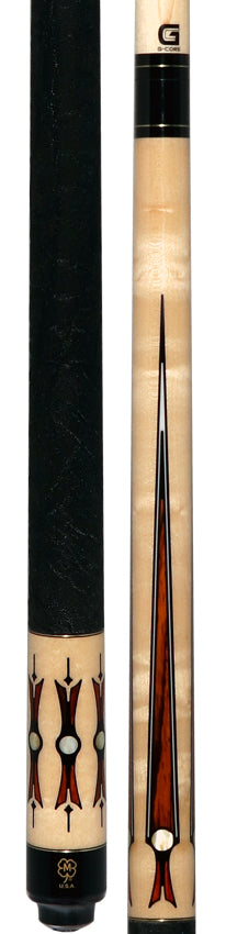 McDermott MCD50E 50th Anniversary Series Pool Cue - Birdseye Maple and Cocobolo Points with G-Core Shaft and Commemorative 1x1 Case
