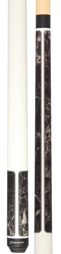 Players G4145 Graphic Pool Cue - Brown Marble With Matte White
