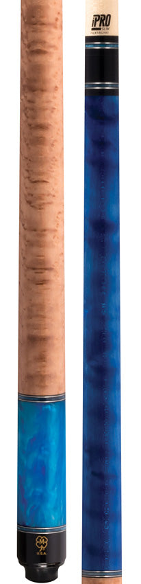 McDermott SL05 Select Series Cue -Pacific Blue and Natural Maple with Blue Pearl