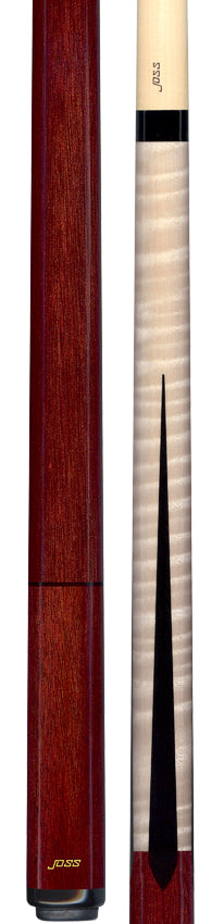 Joss Natural Curly Maple and Bloodwood No Wrap Pool Cue - JC10-04B