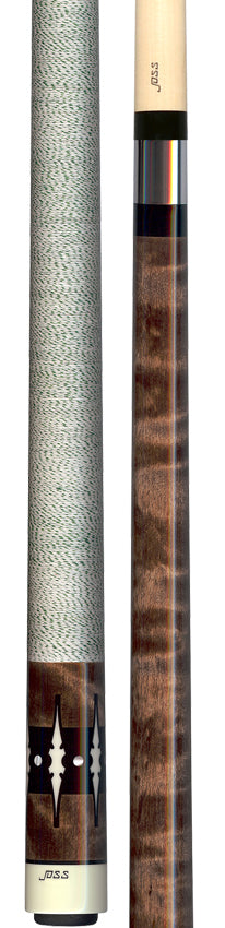 Joss Walnut Stained Curly Maple with Pearl Inlays Pool Cue - JC20-42