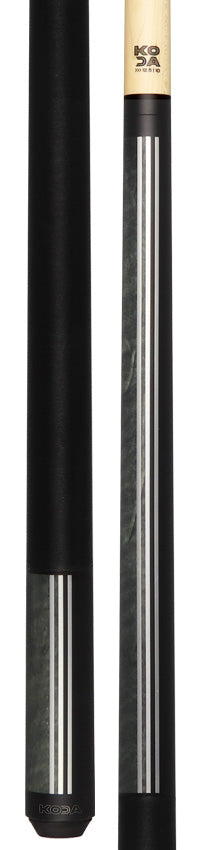 KODA KD29GY Pool Cue - Split Design Black and Gray Graphic