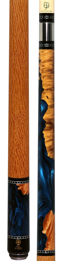 McDermott H1452 H-Series Pool Cue - Deep Sea ShokWood with Sharkskin Wrap
