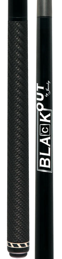 Jacoby BlaCkOut JACBKOUTSGBK Sport Wrap Carbon Fiber Break/Jump Cue -  Black