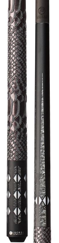 Lucasi Pinnacle LP40 Pool Cue with Carbon Fiber Tech Shaft Cue Matte Black/Imitation Bone
