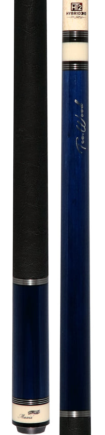 Fury TW3 Pool Cue - Blue-Stained Tec-Wood | Elephant Wrap | HT2 Wood Shaft