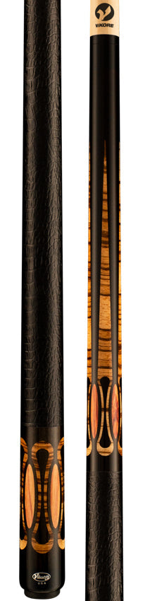 Viking OV0700 Ovation Series Ebony with Zebrawood and Tulipwood Inlays Play Cue