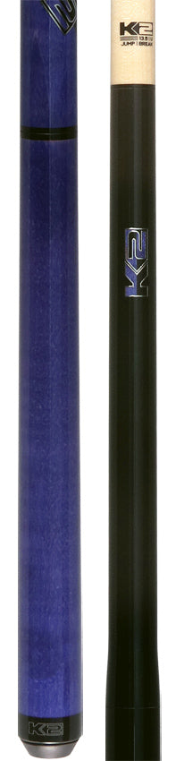 K2 Black with Purple Curly Maple 6 in 1 No Wrap Break/Jump Pool Cue