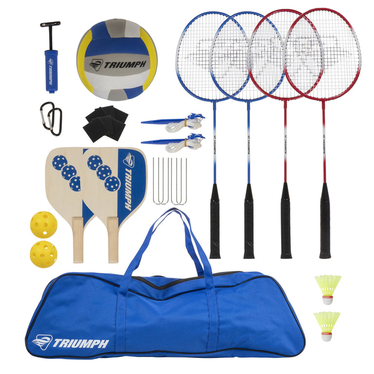 Triumph Multi-Sport Combo Net Set - Volleyball, Badminton and Pickleball