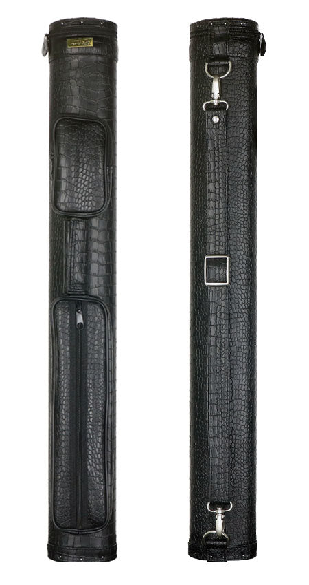Pro Series Crocodile Leatherette Hard Cue Case - Black