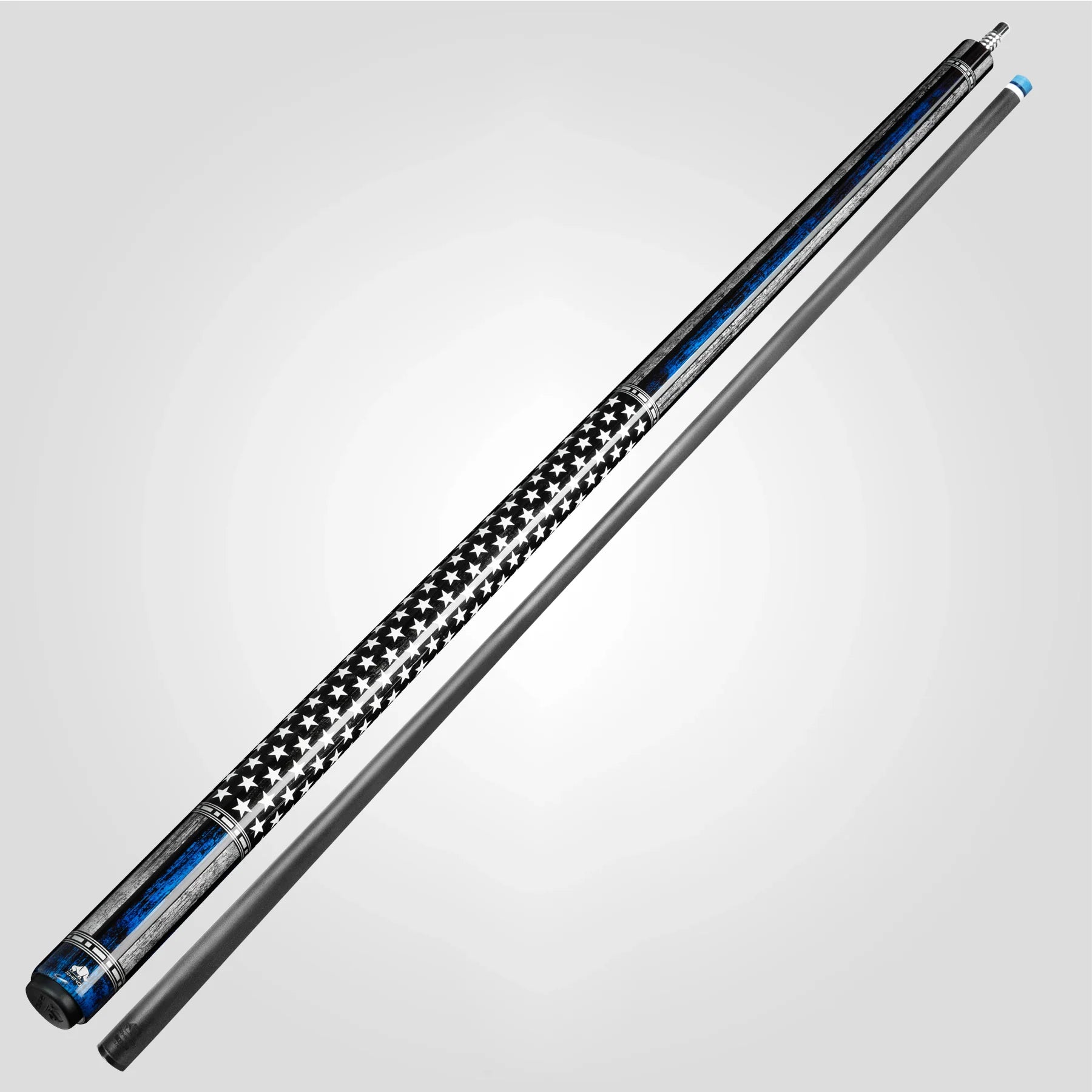 Rhino RCVOYALLSTAR Voyager Series All Star Carbon Pool Stick - No Wrap with 12.5mm Carbon Shaft