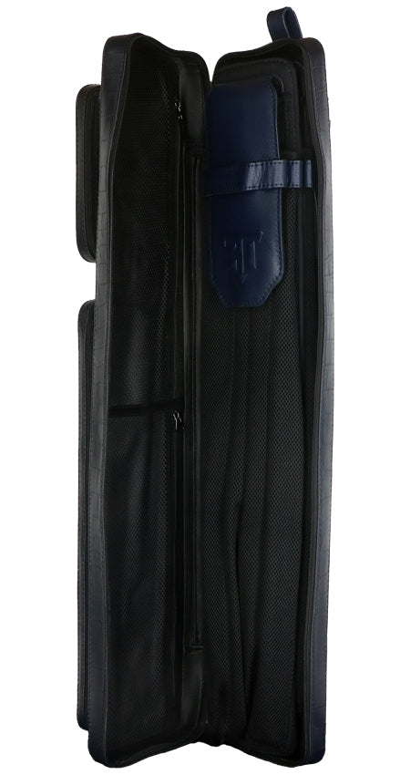 Triple 60 Fedor Gorst Limited 4X8 Soft Cue Case - Custom Two-Tone Blue Leather