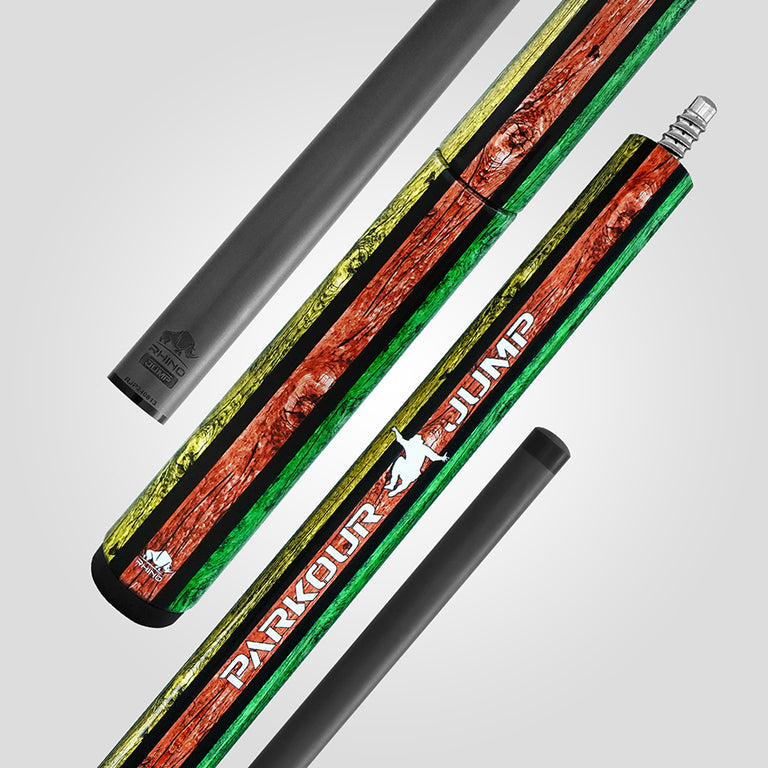 Rhino RCJMPPRK Parkour Series Carbon Jump Cue - Green Red and Blue