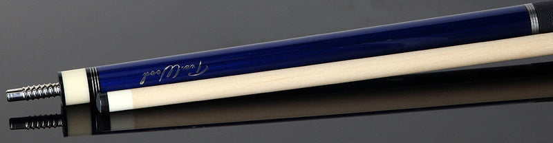 Fury TW3 Pool Cue - Blue-Stained Tec-Wood | Elephant Wrap | HT2 Wood Shaft