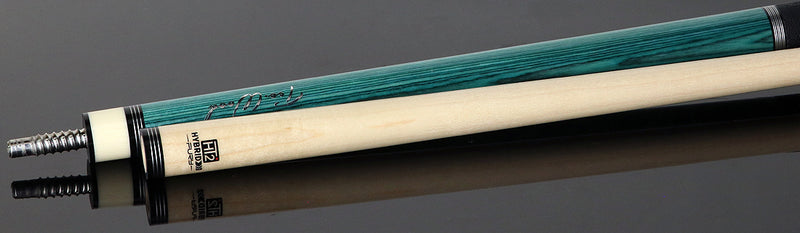Fury TW9 Pool Cue - Teal-Stained Tec-Wood | Elephant Wrap | HT2 Wood Shaft