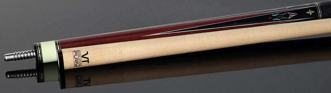 Fury VT4 Graphic Pool Cue with Pebble Grain Leather Wrap