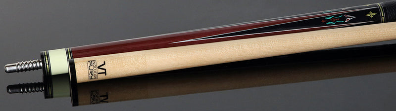 Fury VT4 Graphic Pool Cue with Pebble Grain Leather Wrap