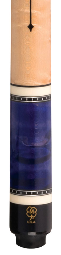 McDermott G418 G Series No Wrap Pool Cue - Purple Stained Maple with Birdseye Maple No Wrap handle