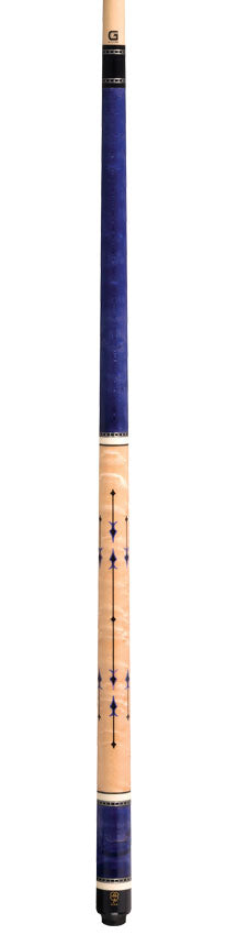 McDermott G418 G Series No Wrap Pool Cue - Purple Stained Maple with Birdseye Maple No Wrap handle