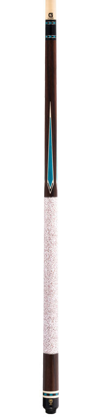 McDermott G426 G Series Pool Cue - Rosewood with Turquoise Juma Gem Points and Irish Linen Wrap