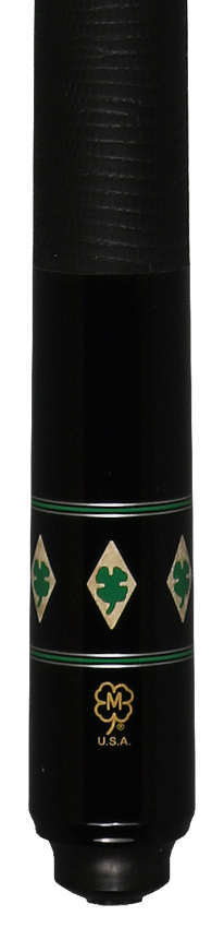 McDermott G610 G Series Pool Cue - Black Urethane with 6 Maple Points with McDermott Embossed Leather Wrap