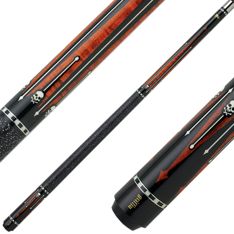 Griffin Cues GR30 - Black with Brown Points and White Skulls