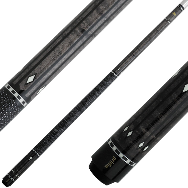 Griffin Cues GR32 - Grey Stain with Classic White Diamond Points