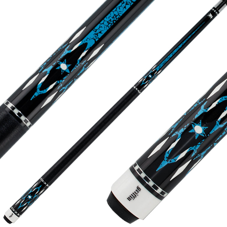 Griffin Cues GR42- Black with Turquoise Points