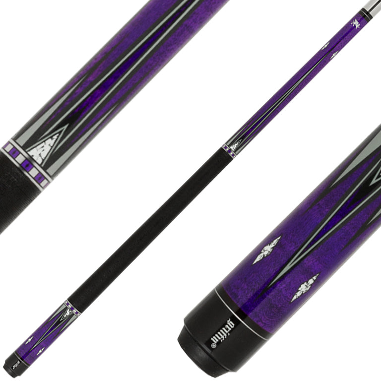 Griffin Cues GR65 - Purple Stain with Black and Silver Points