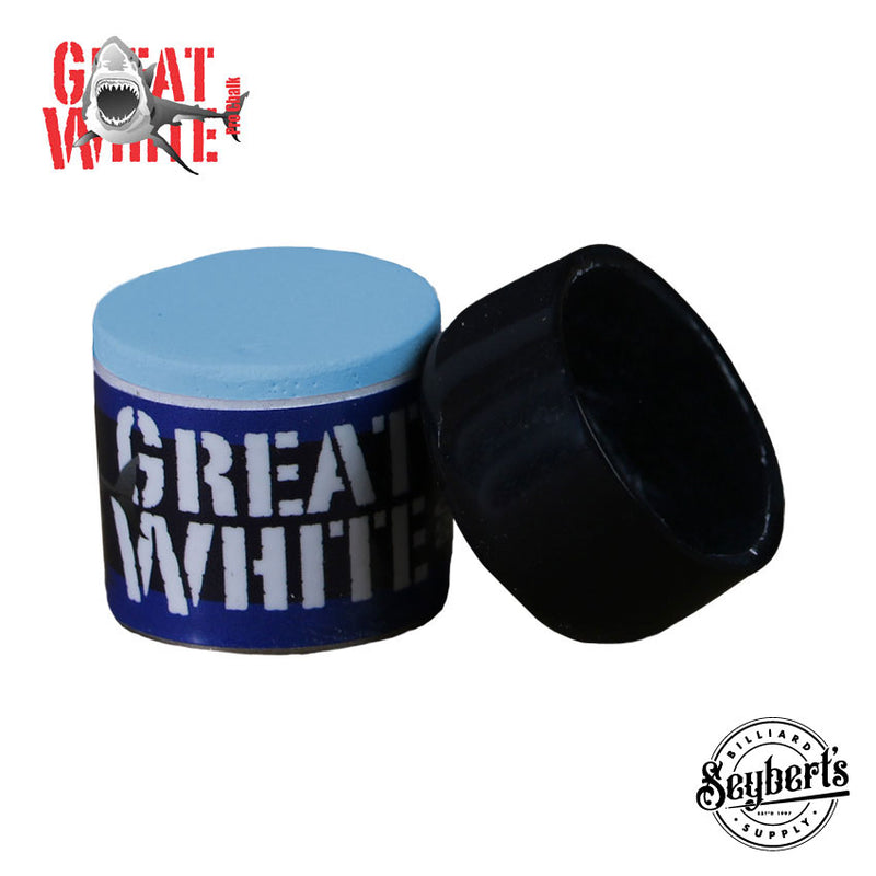 Great White Pool Cue Chalk With Dust Cap