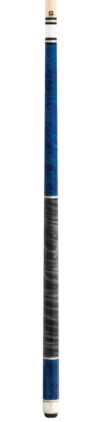 McDermott H554 H-Series No Wrap Pool Cue - Blue and Gray Stained Maple