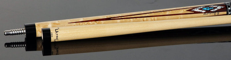 Jacoby HBV2 Series Pool Cue - Maple and Cocobolo with White Buffalo Turquoise and Turquoise Inlays