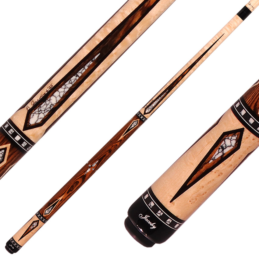 Jacoby Custom Pool Cue | Birdseye Maple Olivewood Pool Cue
