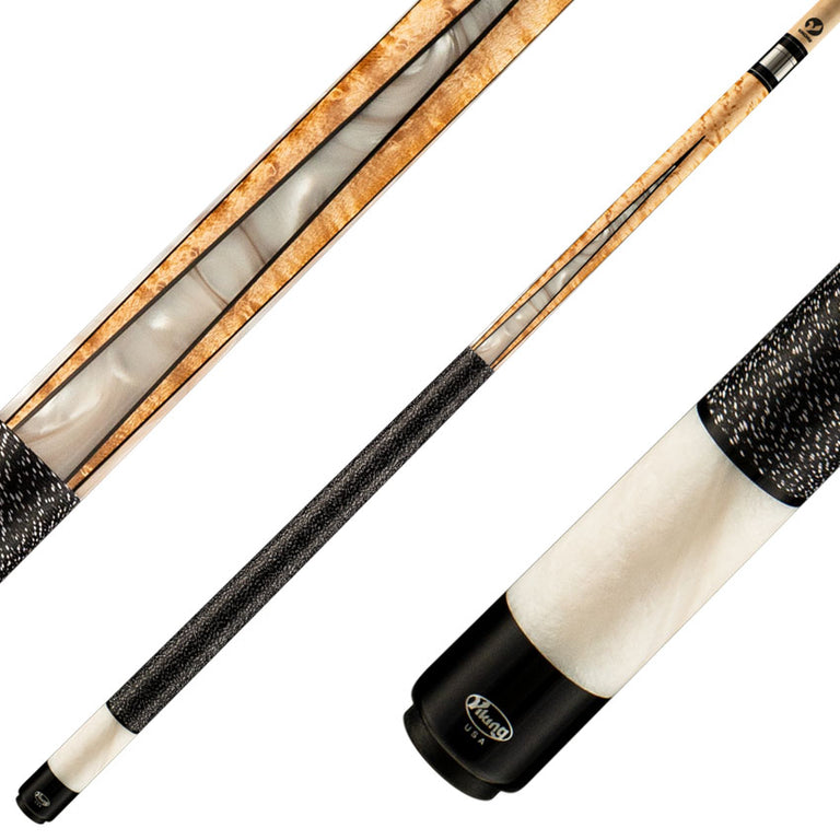 Viking HL0404 Helix Series Play Cue -Khaki Stained Birdseye Maple with White Premium Pearl