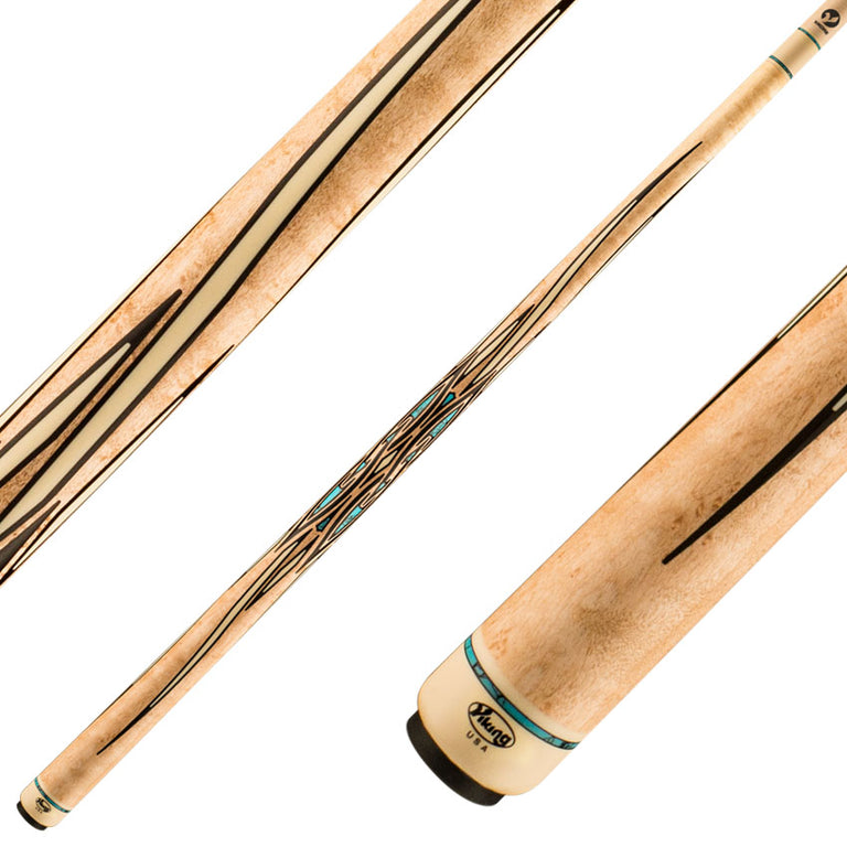 Viking HL0604 Helix Series Play Cue - Khaki Stained Birdseye Maple with 88 West African Ebony Inlays